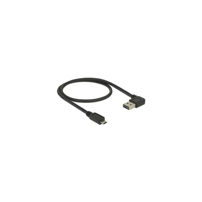EASY-USB 2.0 Kabel, USB-A Stecker to Micro-USB Stecker 90° — image 1