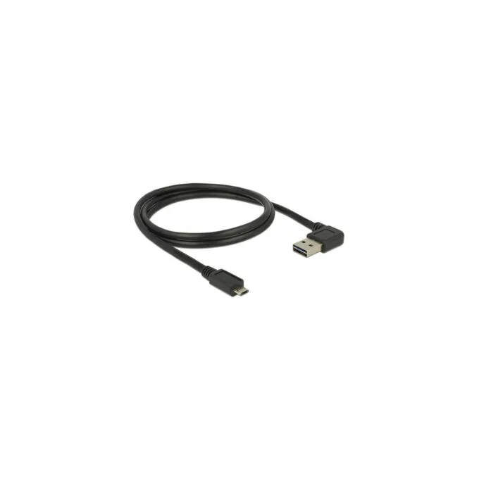 EASY-USB 2.0 Kabel, USB-A Stecker to Micro-USB Stecker 90° — image 1