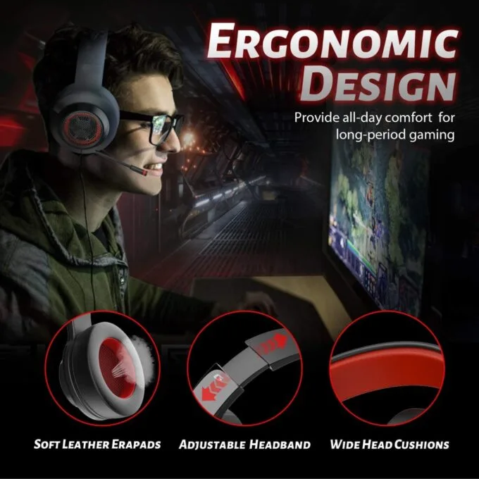 Edifier Hecate G4 7.1 USB Gaming Headset Black Red — image 3