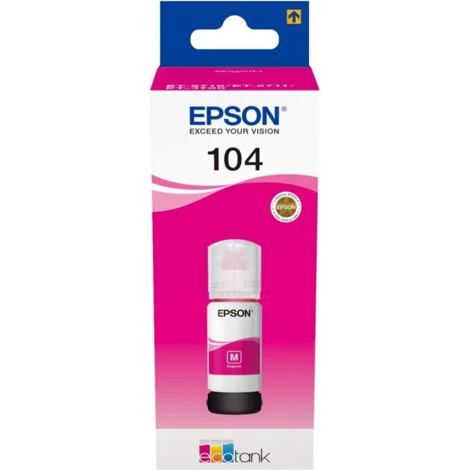 Epson 104 EcoTank Ink - C13T00P340 - Magenta up to 7,500 pages — image 1