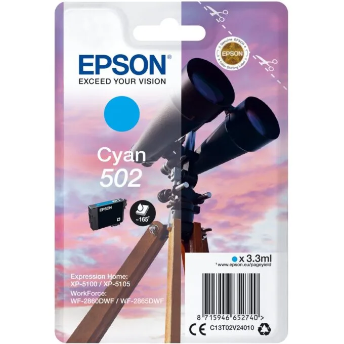 Epson 502 - C13T02V24010 - Cyan — image 1