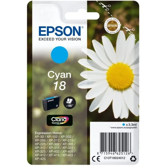 Epson Cyan - T18024012 - New Packaging — image 1