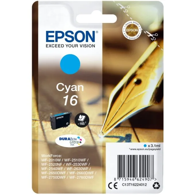 Epson Ink 16 - C13T16224012 - Cyan up to 165 pages — image 1