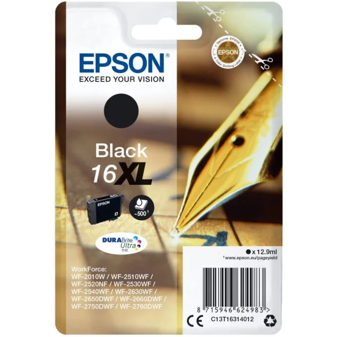 Epson Ink 16XL - C13T16314012 - Black up to 500 pages — image 1