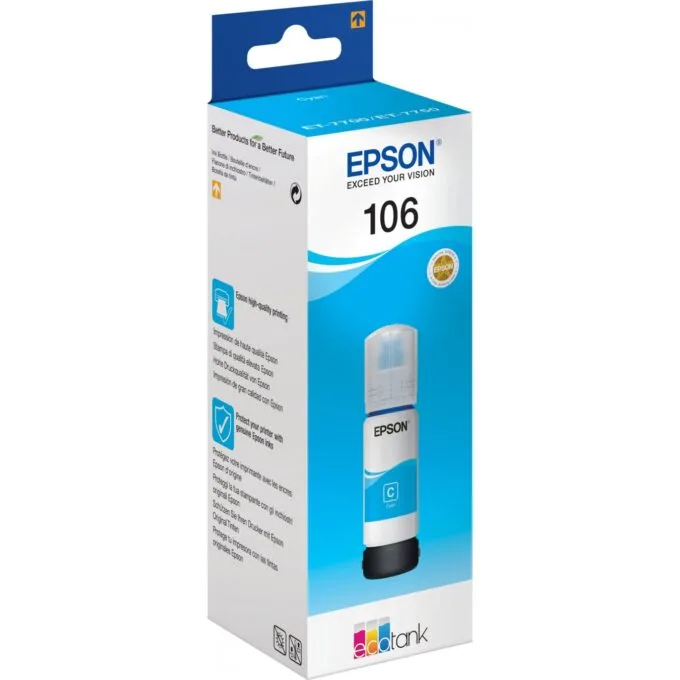 Epson Ink 1LB EcoTank Cyan ink bottle - 106 - EcoTank Cyan ink bottle — image 2
