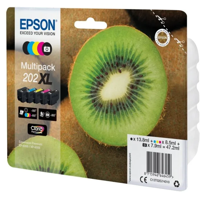 Epson Ink 1LB Multipack 5-color - 202XL - Kiwi Clara Premium Ink — image 2