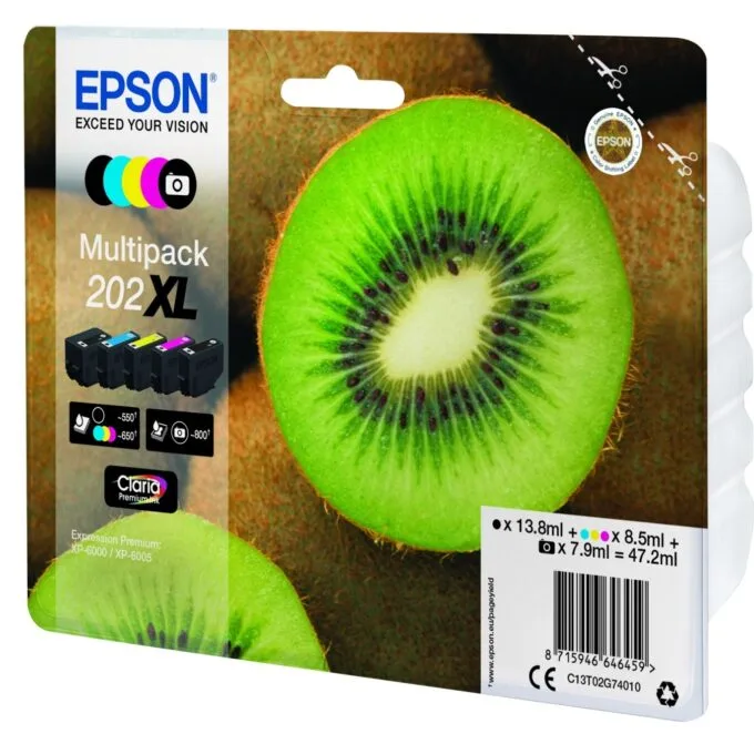 Epson Ink 1LB Multipack 5-color - 202XL - Kiwi Clara Premium Ink — image 3