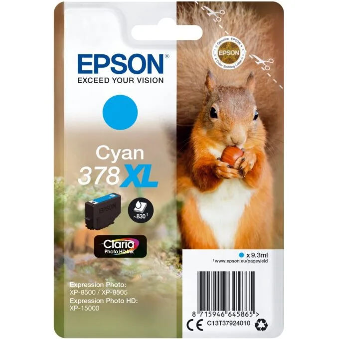 Epson Ink 378XL - C13T37924010 - Cyan up to 830 pages — image 1
