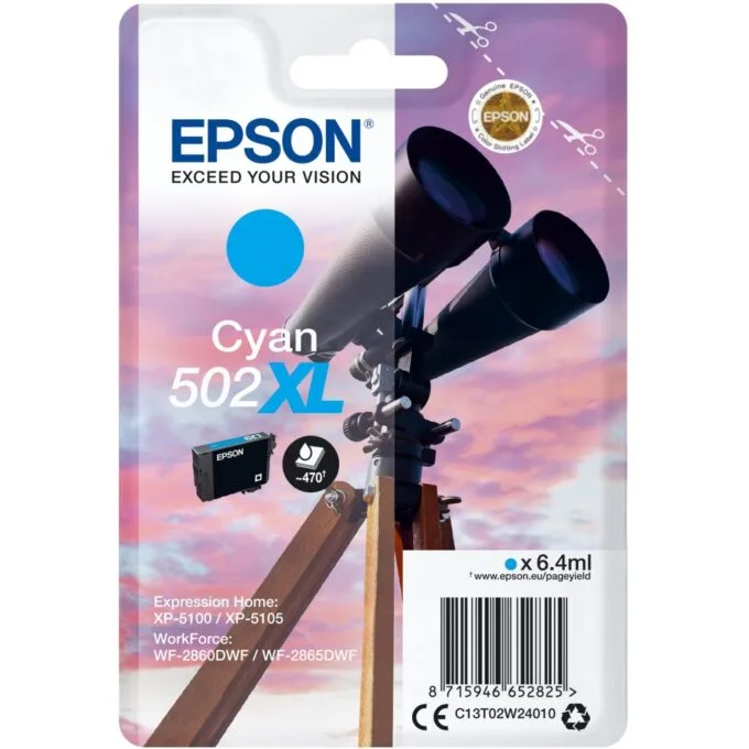 Epson Ink - 502XL - Cyan 1LB Singlepack — image 1