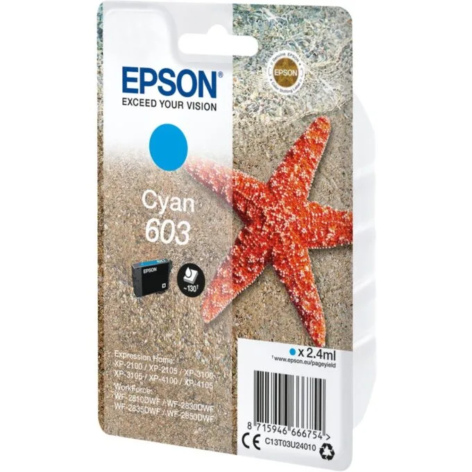 Epson Ink 603 - C13T03U24010 - Cyan up to 130 pages — image 2