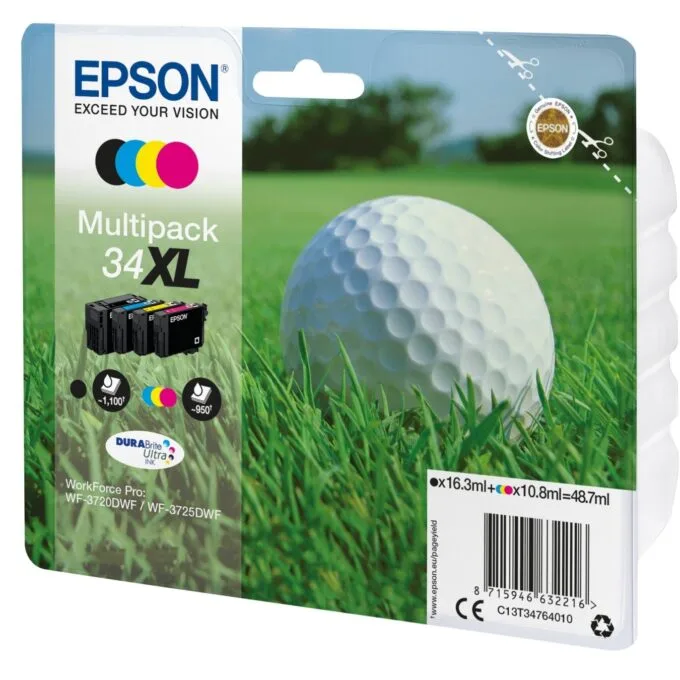 Epson Ink - C13T34764010 - 34XL 4-pack (BKMCY) up to 950 pages — image 1