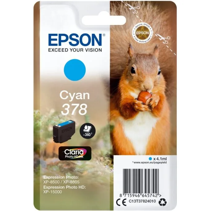 Epson Ink - C13T37824010 - Cyan up to 360 pages — image 1