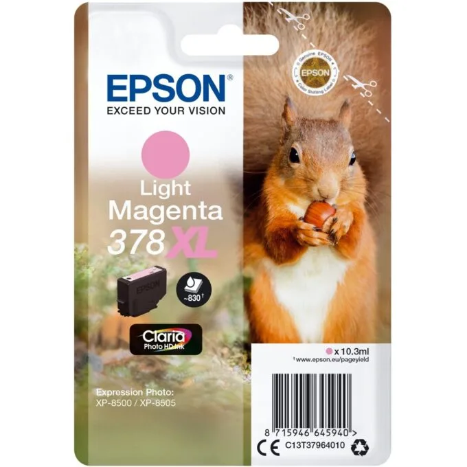 Epson Ink - C13T37964010 - 378XL Light Magenta up to 830 pages — image 1