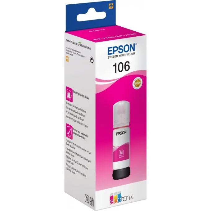 Epson Ink ON 1LB EcoTank Magenta ink bottle - 106 - EcoTank Magenta ink bottle — image 2
