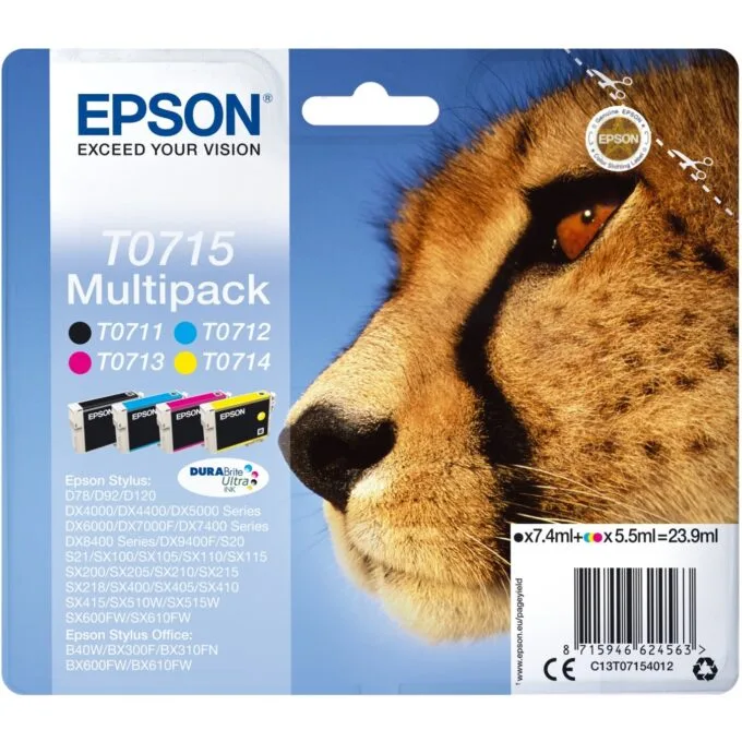 Epson Ink - T0715 - 4-pack Black + Color — image 1