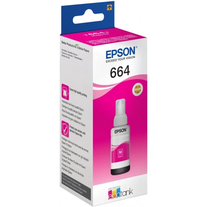 Epson Ink - T6643 - Magenta Bottle Eco Tank Refill Ink 70ml — image 2