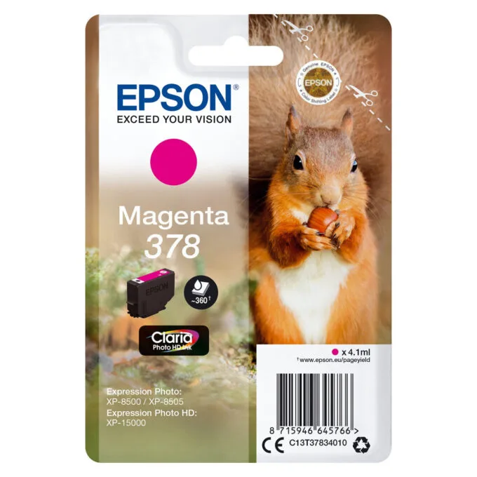 Epson Tinte 378 C13T37834010 Magenta bis zu 360 Seiten — image 1