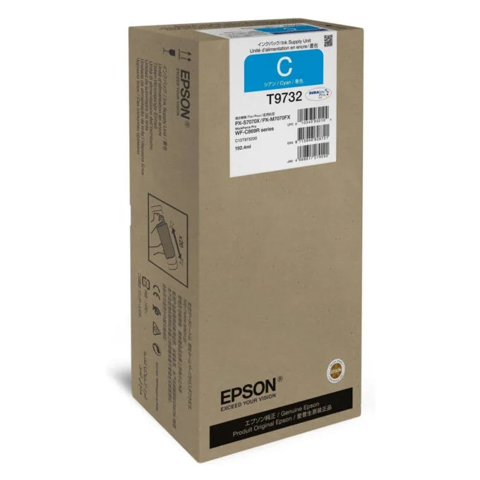 EPSON Tinte cyan 192.4ml WF Pro C869R. ''XL'' — image 1