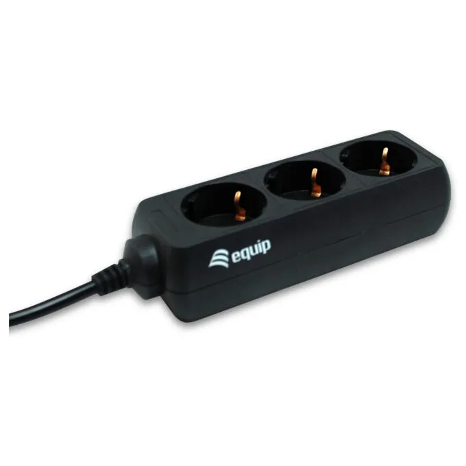 equip STR. 3er Steckdose Black 1.1m — image 1