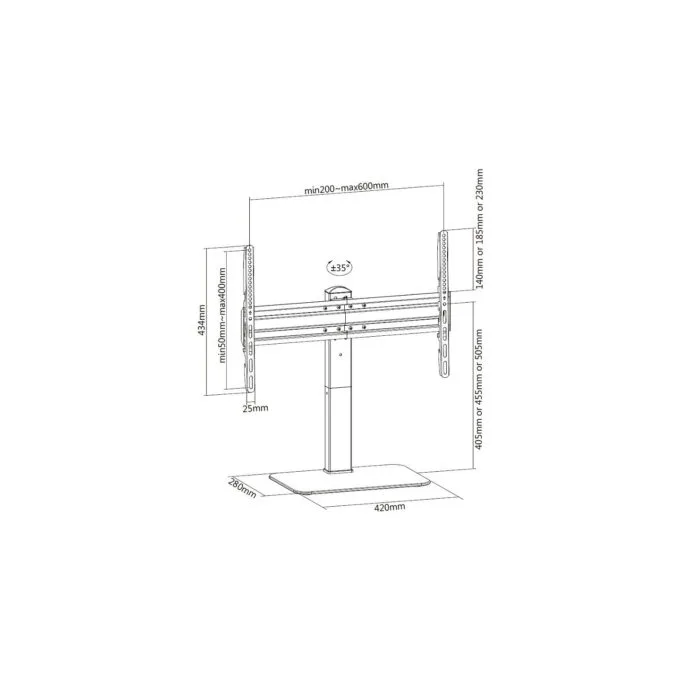 Equip Tischfuß 37'-70' 1TFT Universal TV 40Kg schwarz lite Retail — image 10