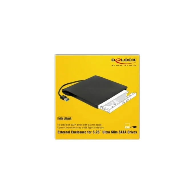 External enclosure for 5.25'' Ultra Slim SATA drives 9.5 mm to USB Type-A connector - drive enclosure — image 4