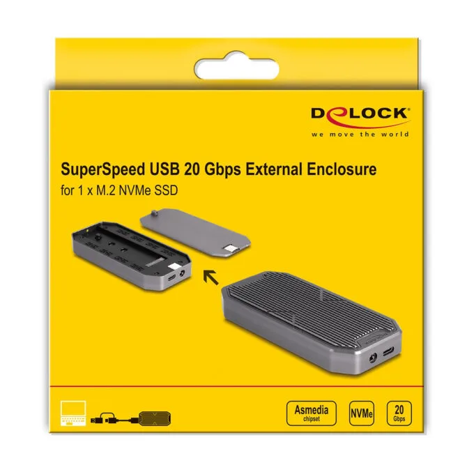 Externes Gaming Gehäuse für M.2 NVMe PCIe SSD mit SuperSpeed USB 20 Gbps (USB 3.2 Gen 2x2) USB Type-CTM Buchse und RG... — image 6