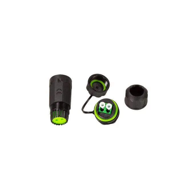 FA05LC2 WATERPROOF FIBER OPTIC DUPLEX LC CONNECTOR WITH CABLE GLAND AND DUST CAP LOGILINK — image 1