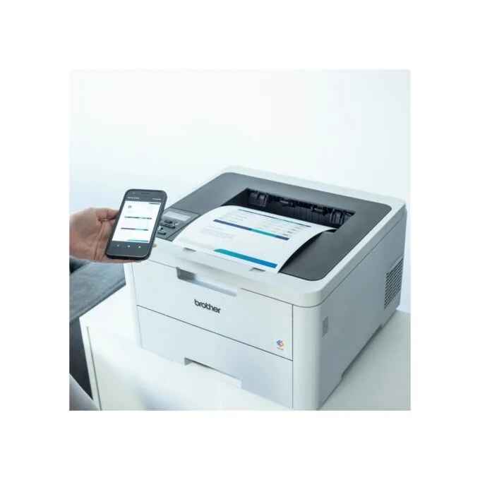 FL Brother Color LED Printer - HL-L3215CW - 18 ppm A4 USB Wi-Fi 250-sheet paper cassette — image 2