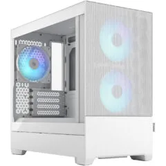 Fractal Design Pop Mini Air RGB TG - White - Mini-ITX/Micro-ATX Mini Tower, Tempered Glass & RGB