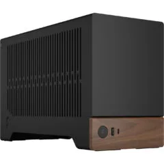 Fractal Design Terra Graphite - Mini-ITX SFF Case (Graphite, Aluminum & Walnut) - USB-C, SFX/SFX-L, GPU 322mm