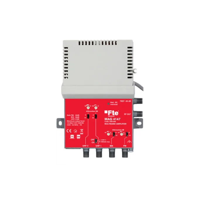 FTE Multiband Amplifier - MAG4147 - 2xUHF VHF FM 47 121dB — image 1