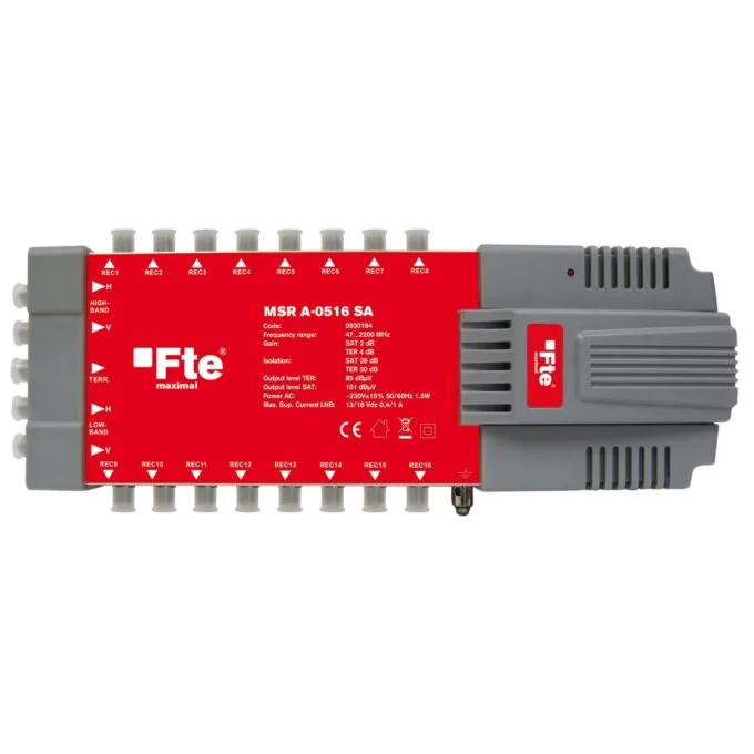 FTE Multiswitch - MSRA0516 - 5 16 Active Sat Ter Multiswitch — image 1