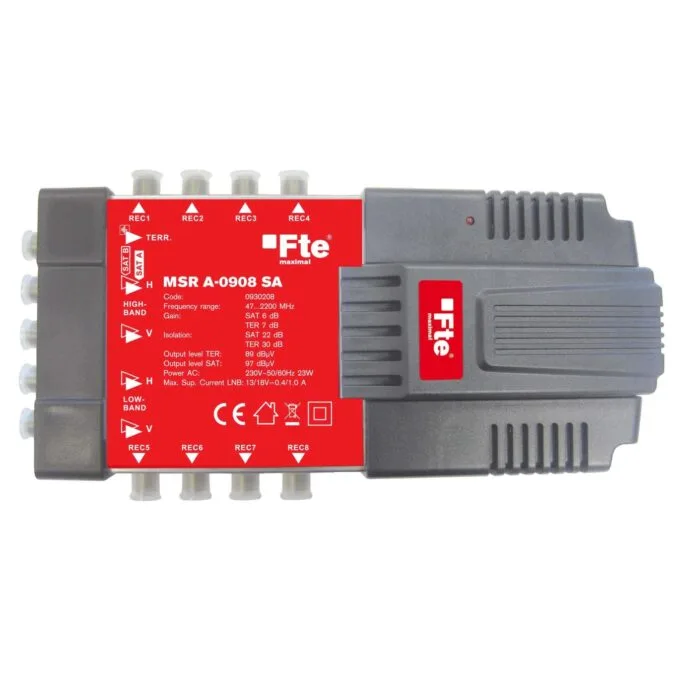 FTE Multiswitch - MSRA0908 - 9 8 Active Sat Ter Multiswitch — image 1