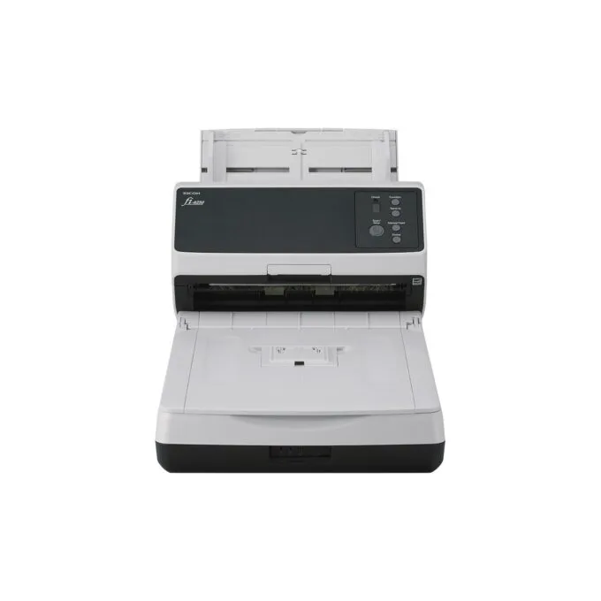 Fujitsu Document Scanner - fi-8250 - Flatbed Included, 50-Sheet ADF, Duplex, USB 3.2, LAN — image 1