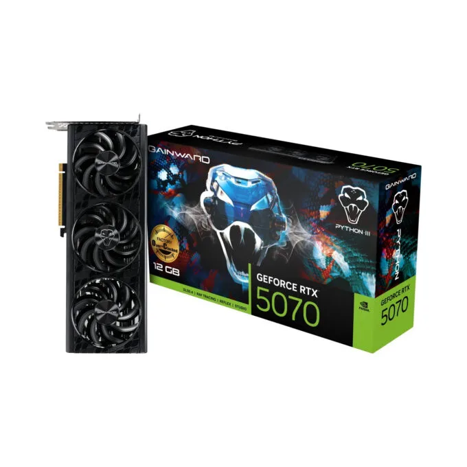 Gainward GeForce RTX 5070 Python III OC - 12GB GDDR7, 2542MHz Boost, Black, PCIe 5.0 — image 9