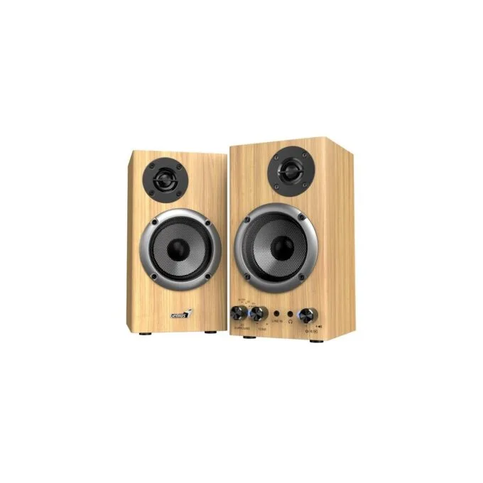 Genius 2.0 PC Speakers with BT 20W RMS Pine Wood - SP-HF520BT - 2.0 PC Speakers with BT 20W RMS Pine Wood — image 1