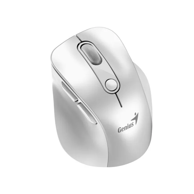 Genius Ergo 9000S Pro 31030039400 Wireless+BT Rechargeable Mini RGB Ergo Mouse White — image 1