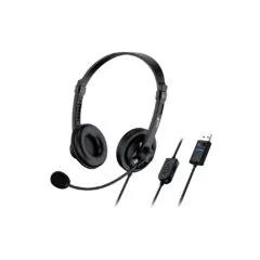 Genius HS-230U Headset - USB-A Inline Control Soft Ear Cups