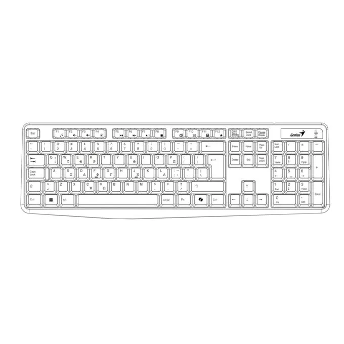 Genius KM-170 Wired Keyboard-Mouse Set - Greek — image 2