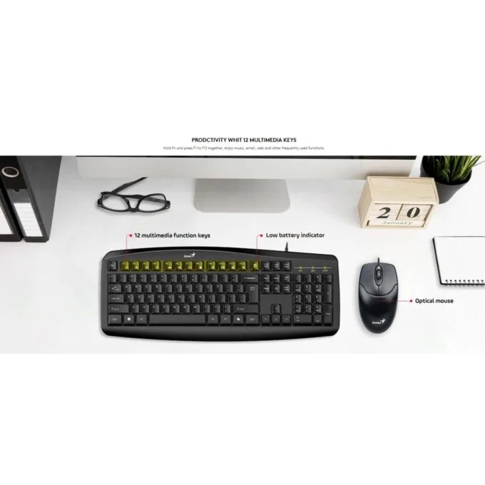Genius KM-200 Keyboard-Mouse Set Wired Russian — image 6