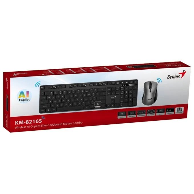 Genius KM-8216S Wireless AI Copilot Keyboard-Mouse Set Russian — image 4