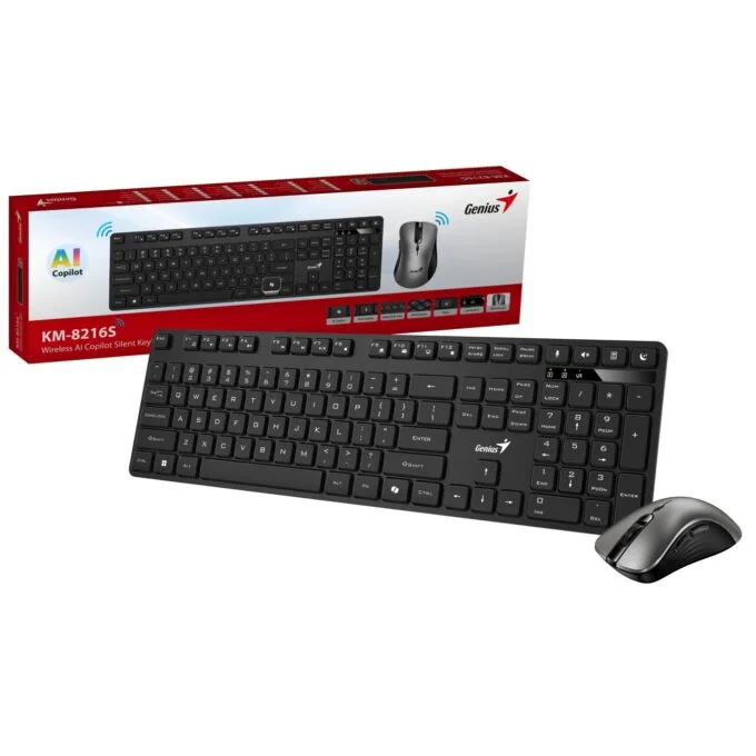 Genius KM-8216S Wireless AI+Voice Typing Keyboard-Mouse Set — image 3