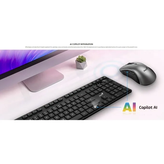 Genius KM-8216S Wireless AI+Voice Typing Keyboard-Mouse Set — image 5