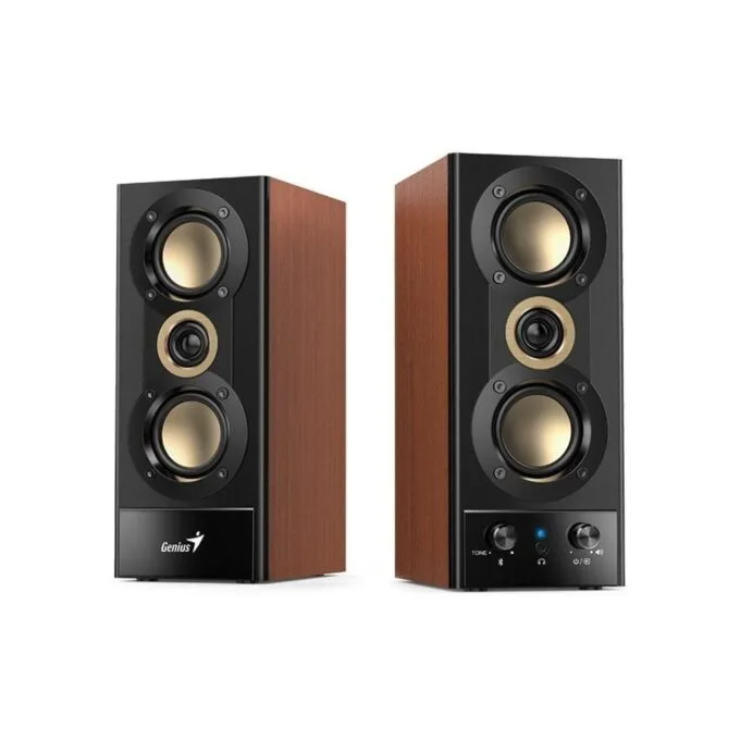 Genius PC Speakers - SP-HF800BT - 2.0 PC Speakers 20W RMS USB & BT Wood — image 1