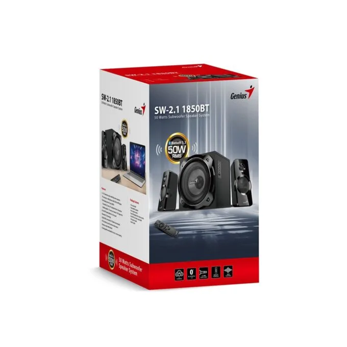 Genius PC Speakers - SW-2.1 1850BT - 2.1, 6.5'' Sub, 50W BT&Optical — image 9