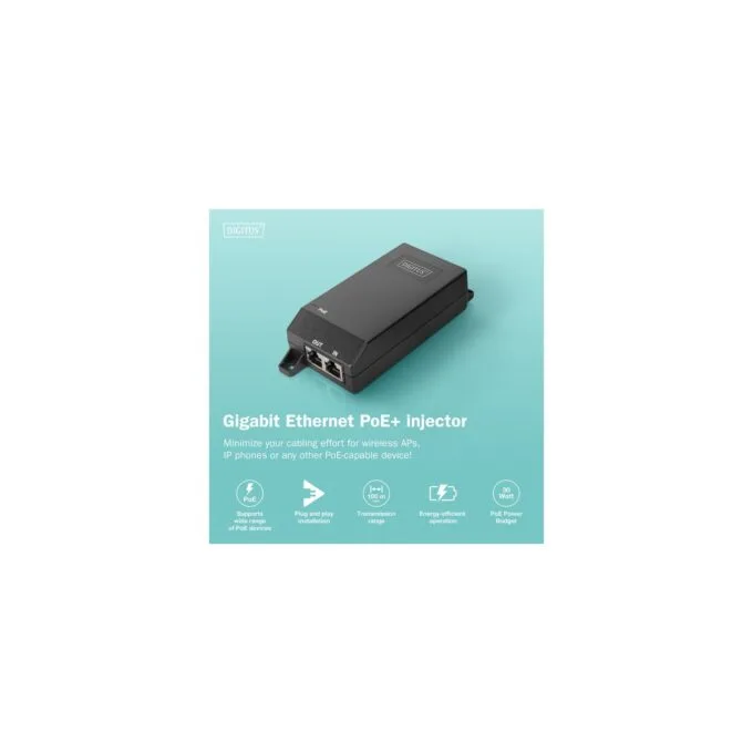 Gigabit Ethernet PoE+ Injector, 802.3at 30 W, PoE-Injector — image 8