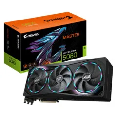 GIGABYTE AORUS MASTER GeForce RTX 5080 - 16GB GDDR7, 2805MHz Boost, PCIe 5.0
