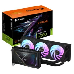 Gigabyte AORUS XTREME WATERFORCE GeForce RTX 5080 - 16GB GDDR7, 2805MHz, Black, AIO Liquid