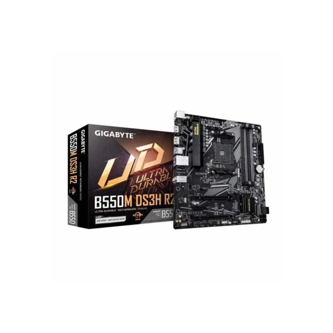 GIGABYTE B550M-DS3H R2.0 B550 Micro-ATX AM4 DDR4 Motherboard — image 1