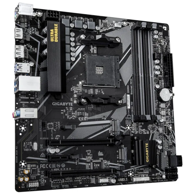 GIGABYTE B550M-DS3H R2.0 B550 Micro-ATX AM4 DDR4 Motherboard — image 3